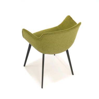 chaise de conference noir vert 4 pattes tissu accoudoirs rembourres 5