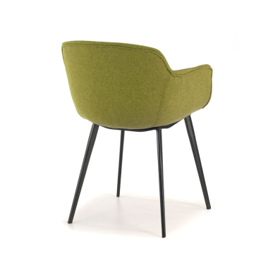 chaise de conference noir vert 4 pattes tissu accoudoirs rembourres 7