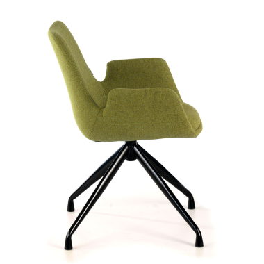 chaise de conference noir vert pivotante tissu accoudoirs rembourres 6