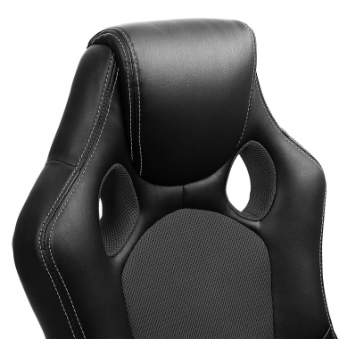 chaise gaming noir racer simil cuir accoudoirs fixes 6