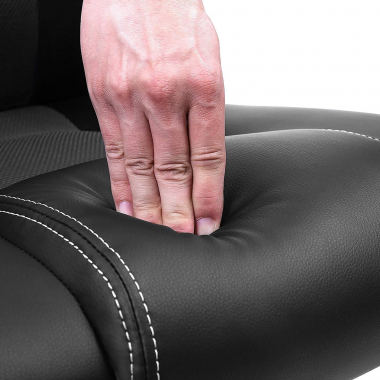 chaise gaming noir racer simil cuir accoudoirs fixes 5