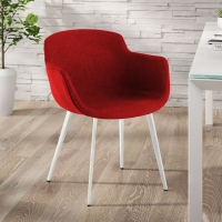 Chaise Visiteur Laure, Structure métallique, en tissu