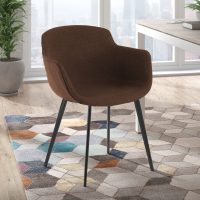 Chaise Visiteur Laure, Structure métallique, en tissu