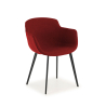 Chaise Visiteur Laure, Structure métallique, en tissu