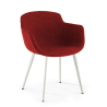 Chaise Visiteur Laure, Structure métallique, en tissu