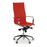 Fauteuil de bureau design Brenton, cadre en acier, dossier haut