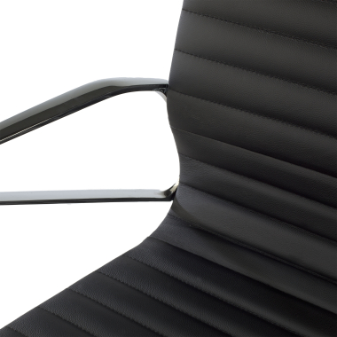 fauteuil de direction noir dos bas cuir naturel cuir authentique accoudoirs fixes 8