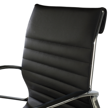 fauteuil de direction noir dos bas cuir naturel cuir authentique accoudoirs fixes 9