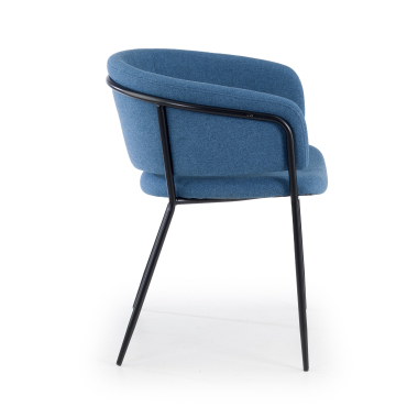 chaise de conference bleu margot tissu accoudoirs fixes 4