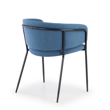 chaise de conference bleu margot tissu accoudoirs fixes 5
