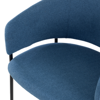 chaise de conference bleu margot tissu accoudoirs fixes 8