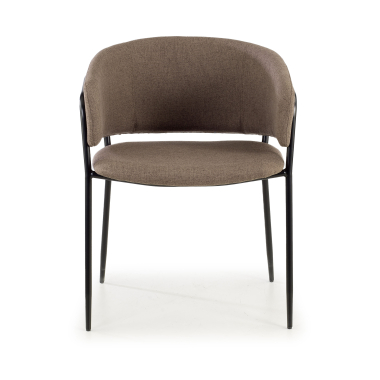 chaise de conference marron margot tissu accoudoirs fixes 3