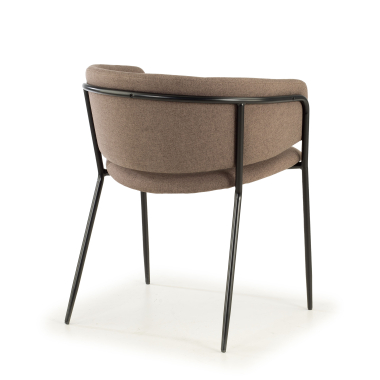 chaise de conference marron margot tissu accoudoirs fixes 5
