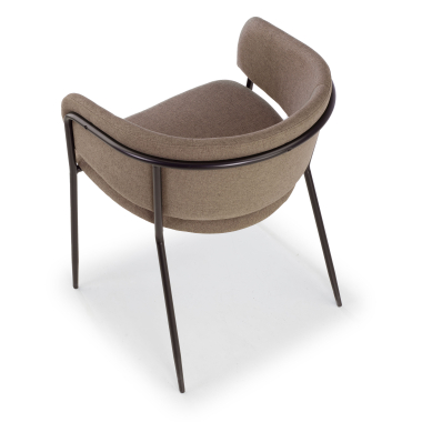 chaise de conference marron margot tissu accoudoirs fixes 7