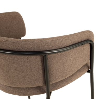 chaise de conference marron margot tissu accoudoirs fixes 8