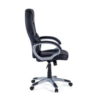 fauteuil de bureau noir kiel simil cuir accoudoirs rembourres 4