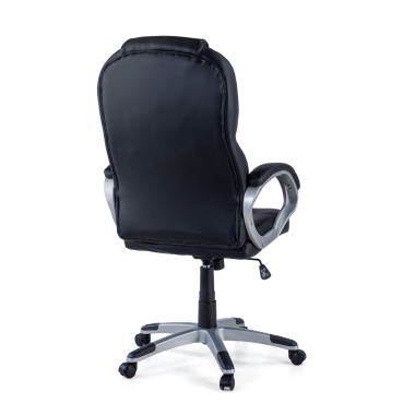 fauteuil de bureau noir kiel simil cuir accoudoirs rembourres 8