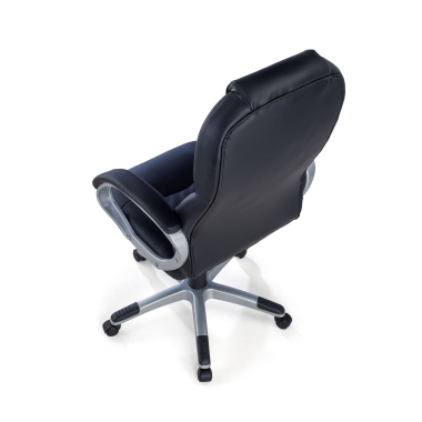 fauteuil de bureau noir kiel simil cuir accoudoirs rembourres 7