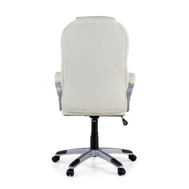 fauteuil de bureau blanc kiel simil cuir accoudoirs rembourres 6