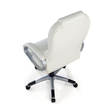 fauteuil de bureau blanc kiel simil cuir accoudoirs rembourres 7