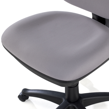 chaise de bureau gris sans bras tissu sans accoudoirs 10