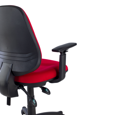 chaise de bureau rouge avec des bras tissu accoudoirs reglables 1d 6