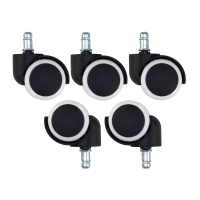 Jeu de roulettes Gaming 11x50mm silencieuses, Revêtement en caoutchouc