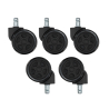 Jeu de roulettes Gaming 11x50mm silencieuses, Revêtement en caoutchouc