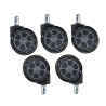 Jeu de roulettes Gaming 11x50mm silencieuses, Revêtement en caoutchouc