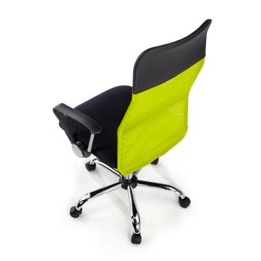 chaise de bureau vert nova maille accoudoirs fixes 8