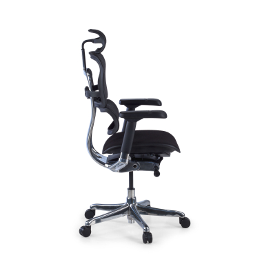 chaise ergonomique noir structure noire assise tapissee tissu accoudoirs reglables 5d appui tete 4