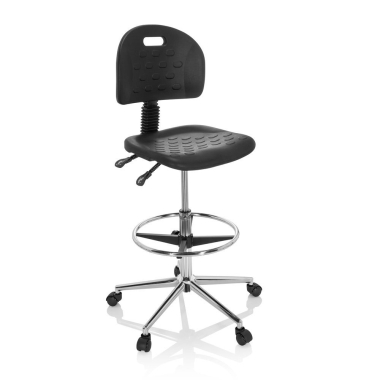 tabouret datelier et de laboratoire noir tabouret plastique sans accoudoirs 1