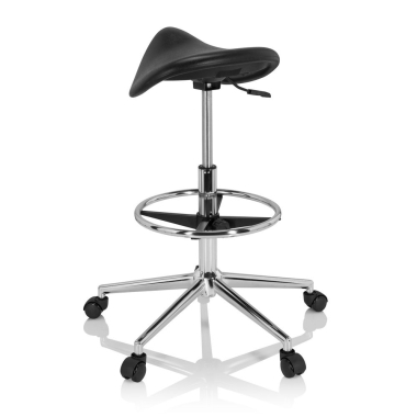 tabouret datelier et de laboratoire noir ergonomique plastique sans accoudoirs 7