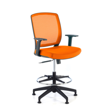 tabouret ergonomique orange tabouret maille accoudoirs reglables 1d 1