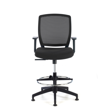 tabouret ergonomique noir tabouret maille accoudoirs reglables 1d 3