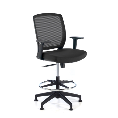 tabouret ergonomique noir tabouret maille accoudoirs reglables 1d 1