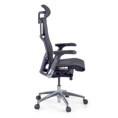 chaise ergonomique noir structure noire maille accoudoirs reglables 5d soutien lombaire appui tete 7