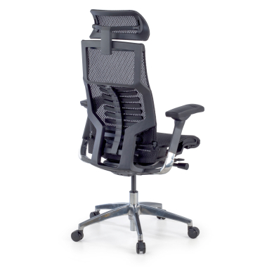 chaise ergonomique noir structure noire maille accoudoirs reglables 5d soutien lombaire appui tete 8