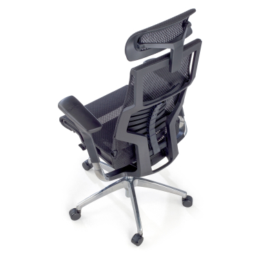 chaise ergonomique noir structure noire maille accoudoirs reglables 5d soutien lombaire appui tete 9