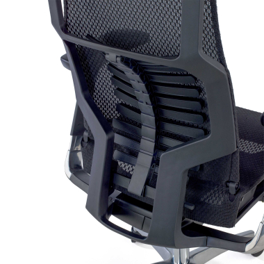 chaise ergonomique noir structure noire maille accoudoirs reglables 5d soutien lombaire appui tete 4