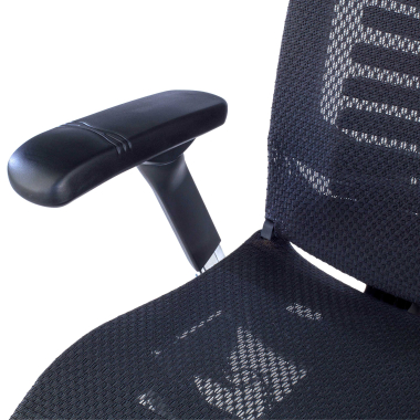 chaise ergonomique noir structure noire maille accoudoirs reglables 5d soutien lombaire appui tete 10