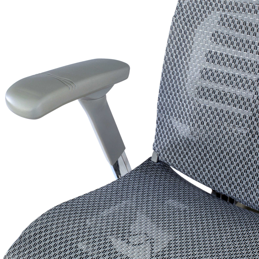 Chaise Ergonomique Pofit2, modèle premium, structure grise