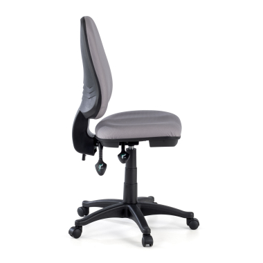 chaise de bureau gris sans bras tissu sans accoudoirs 4