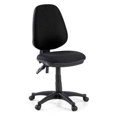 chaise de bureau noir sans bras tissu sans accoudoirs 1