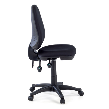chaise de bureau noir sans bras tissu sans accoudoirs 4