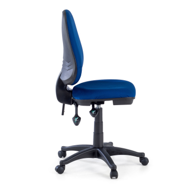 chaise de bureau bleu sans bras tissu sans accoudoirs 4