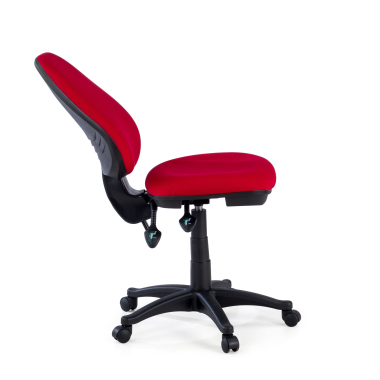 chaise de bureau rouge sans bras tissu sans accoudoirs 5