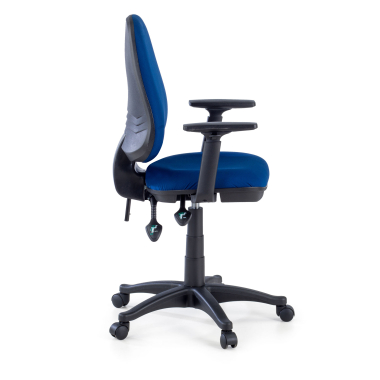 chaise de bureau bleu avec des bras tissu accoudoirs reglables 1d 5