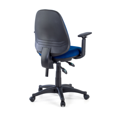 chaise de bureau bleu avec des bras tissu accoudoirs reglables 1d 6