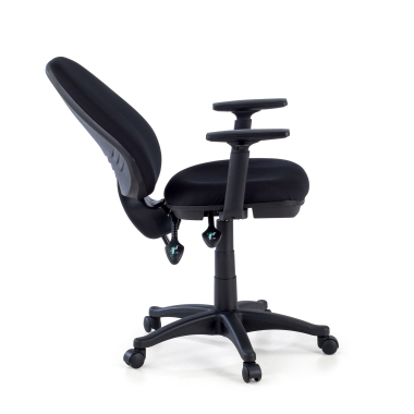 chaise de bureau noir avec des bras tissu accoudoirs reglables 1d 5